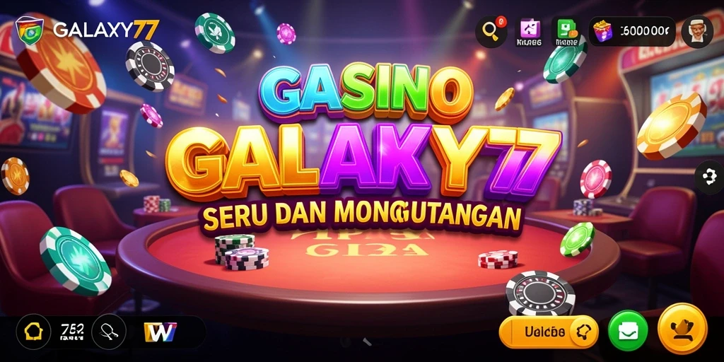 Screenshot GALAXY77 menampilkan pemain asyik bermain permainan Kasino.