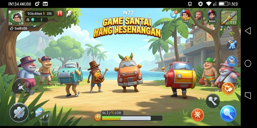 Tampilan gameplay IN22 yang menarik dan penuh warna.