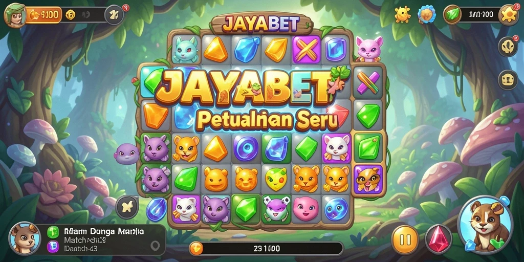 Gameplay seru JAYABET yang penuh tantangan Match-3.