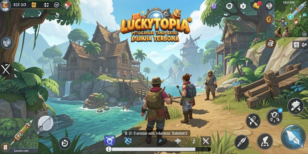 Tampilan gameplay Open World yang menakjubkan dari LUCKYTOPIA.
