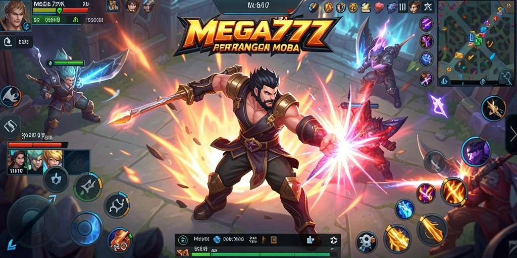 Tangkapan layar dari gameplay MOBA yang mendebarkan di MEGA777.