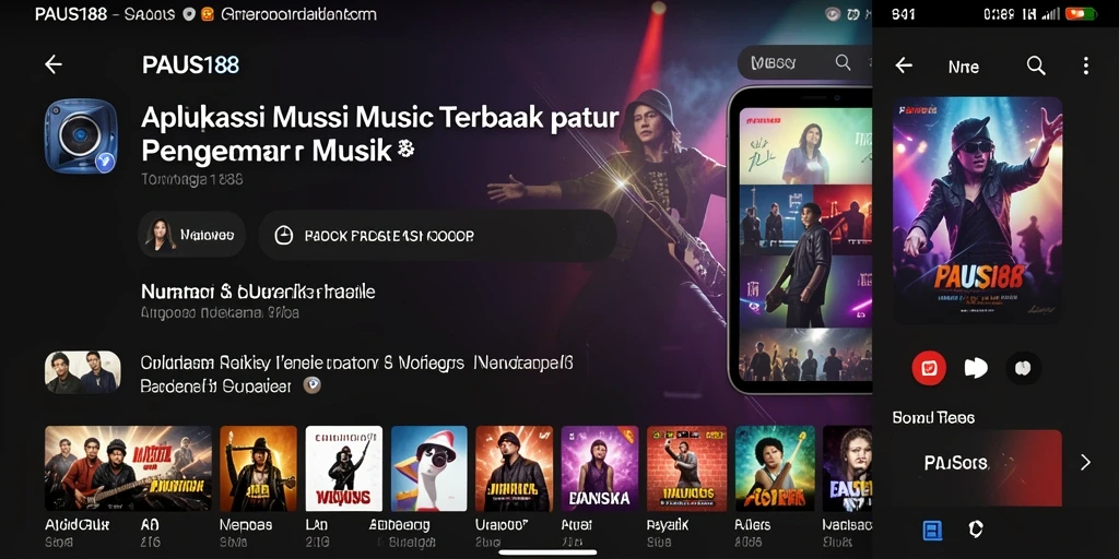 Tangkapan layar PAUS188 menampilkan antarmuka gameplay musik yang menarik.