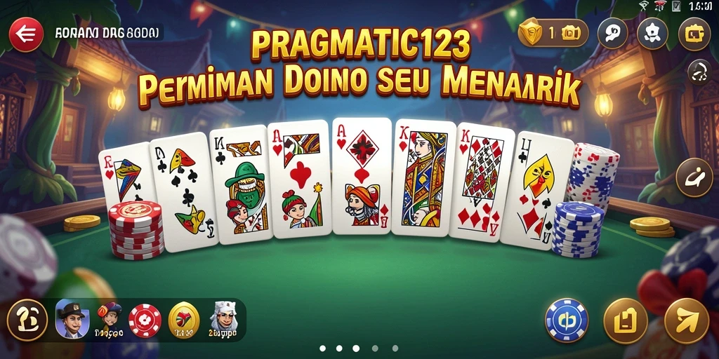 Screenshot gameplay seru PRAGMATIC123 yang menampilkan permainan Domino.