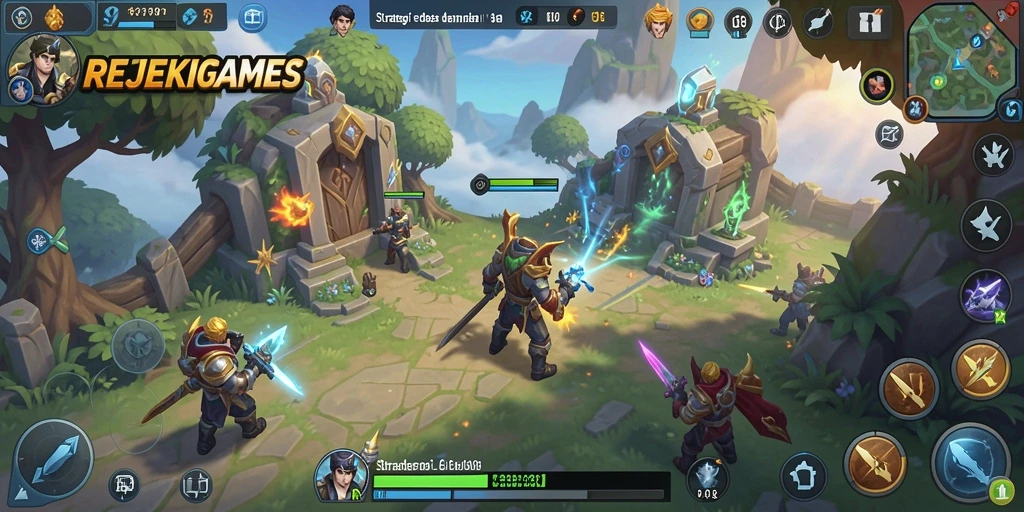 Tampilan gameplay seru dalam REJEKIGAMES yang menantang.