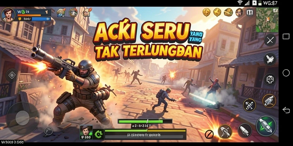 Tampilan gameplay WG87 yang mendebarkan dan penuh aksi.